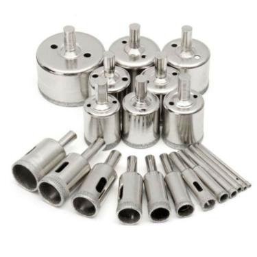 Imagem de Kit Brocas Diamantadas Fura Vidro Marmore 21 Peças GT780 Lorben