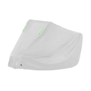 Imagem de JicSuXi Capa para motocicleta, leve, com furos para fechadura e refletiva noturna, prática, à prova de chuva, à prova d'água e protetora, Prata