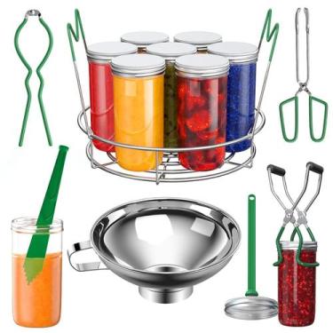 Imagem de Kit inicial de suprimentos para conservas Pisol, 7 peças com aço inoxi