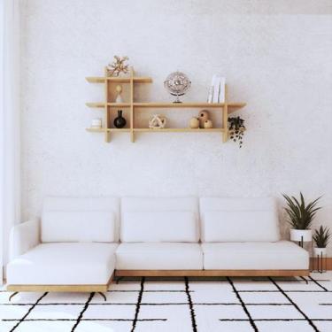 Imagem de Nicho Sala Minimalista Decoração Livros Prateleira Suspensa - Bihouse 