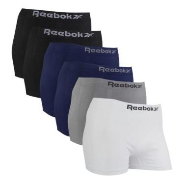 Imagem de Kit 6 Cuecas Reebok Boxer Box Sem Costura Microfibra Adulto - Reebok M