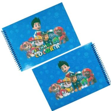 Imagem de Livro de Colorir Patrulha Canina Capa Dura 40 Desenhos Frente e Verso