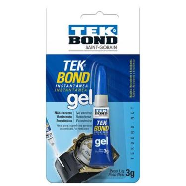 Imagem de Adesivo / cola instantanea super cola gel 3g na cartela - TEK BOND