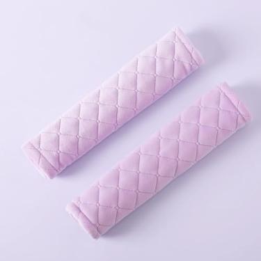 Imagem de Capa de cinto de segurança premium macia para cinto de segurança para uma condução mais confortável, compatível com todos os carros, mochilas, sedans, SUV, caminhões, protetores de peito no pescoço