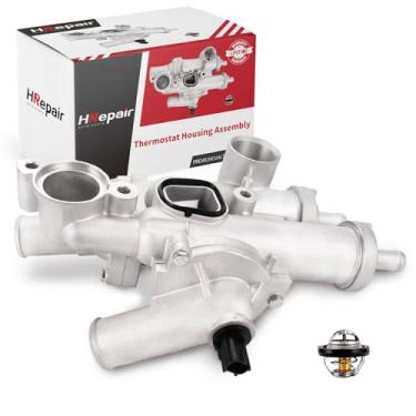 Imagem de HRepair O conjunto da carcaça do termostato de refrigeração serve para Dodge Journey Caliber Avenger e Chrysler Sebring 200 2007-2020 e Jeep Compass Patriot Replaces#68003582AB - Alumínio