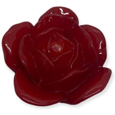 Imagem de Incensário Rosa Vermelha 4 Cm Em Resina