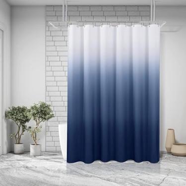 Imagem de jssablo Forro de cortina de chuveiro, 100% à prova d'água, cortinas de chuveiro Peva com 3 ímãs de fundo pesado e 12 ilhós à prova de ferrugem, forro de chuveiro com peso de 72 x 182 cm para box de