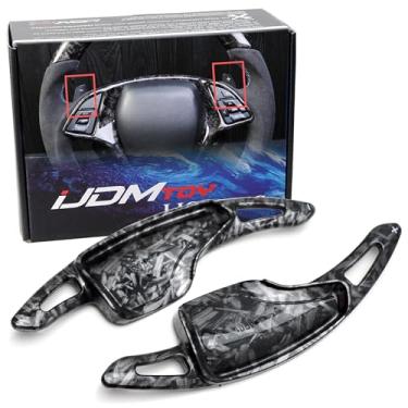 Imagem de iJDMTOY Extensões de câmbio maiores estilo padrão de fibra Caron Forged Compatível com Chevrolet 2014-2019 C7 Corvette, 2016-up Gen6 Camaro