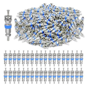 Imagem de 200 peças de núcleo de válvula para R410 R32 R22, núcleo de válvula banhado a níquel cobre, peça de substituição ideal para sistemas de refrigeração e ar condicionado, alta pressão com vedação de