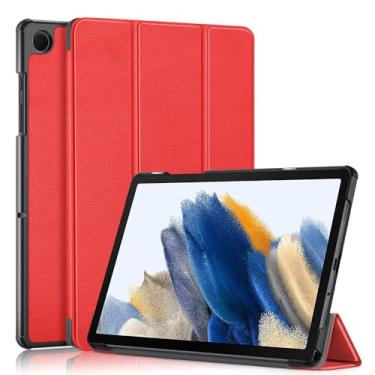 Imagem de Yiernuo Capa para Samsung Galaxy Tab A9 Plus/Galaxy Tab A9 + tablet de 11 polegadas 2023, capa fina e leve para PC com função despertar/hibernar automaticamente, vermelha