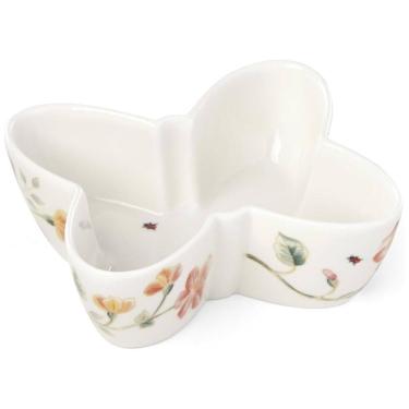 Imagem de Tigela Elegante e Sofisticada com Tema de Borboleta, Formato Redondo e Material Porcelana, LENOX 885606, Branca Colorida