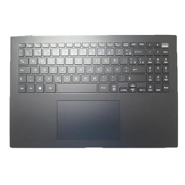 Imagem de Apoio para as mãos e teclado preto para notebook para LG 16Z90P 16Z90P-G 16Z90P-K 16Z90P-N (Brasileiro) Preto sem touchpad com retroiluminação Novo