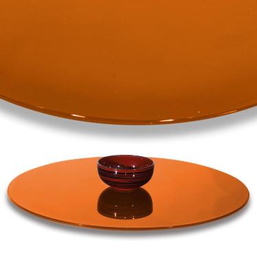 Imagem de Prato Giratório Vidro Serigrafado 90Cm X 8Mm Laranja