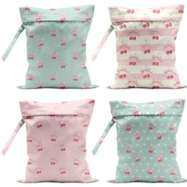 Imagem de Bolsa úmida VBCVBGFH, pacote com 4, impermeável, reutilizável, 25x30 c
