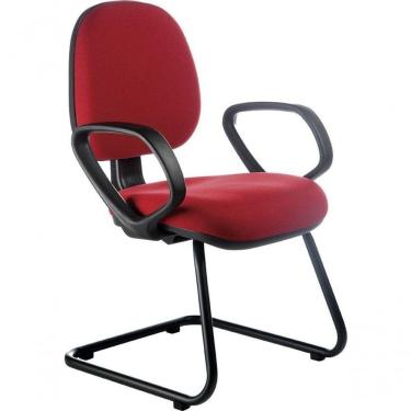 Imagem de Cadeira Interlocutor Para Escritório Linha Confort Vermelho