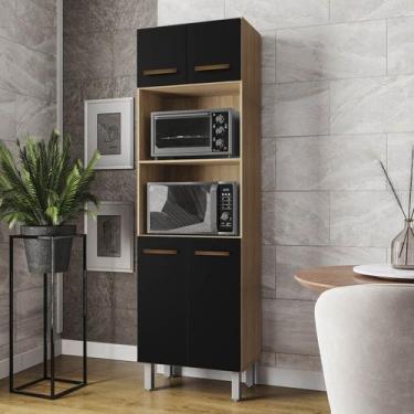 Imagem de Paneleiro Íris 4 Portas Cozinha MB1 200cm - Amarena Móveis, Savana Pre