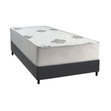 Imagem de Cama Box Solteiro: Colchão Ortopédico Inovaflex Comfort Premium+Base CRC Corano Gray (88x188)