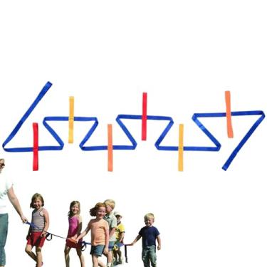 Imagem de Corda de caminhada infantil, corda de caminhada colorida, transição removível - suporte de anel estável com 12 alças confortáveis para atividades no parque, passeios no jardim de infância, escola, ao