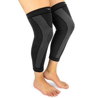 Imagem de Par de Joelheira De Compressão Longbrace Preto Alasca - Suporte e Conforto-Unissex