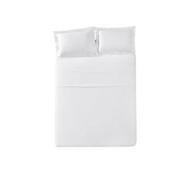 Imagem de Jogo de Cama Queen Döhler Marie 300 Fios 4 Peças, Branco