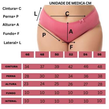 Imagem de kit 10 calcinhas calçola Rose plus size do 46 ao 56 modelagem grande -