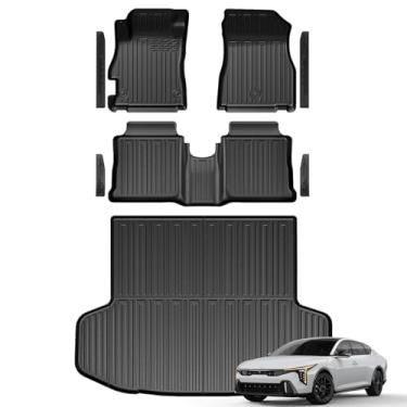 Imagem de GALVAGNITE Tapetes para Kia K4 2025-2026, tapetes para todos os climas, forro de carga para porta-malas e acessórios de protetores de peitoril de porta, conjunto de cobertura total