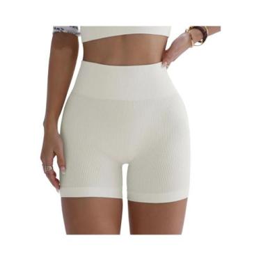 Imagem de Calças De Yoga Femininas De Cintura Alta Em Cor Sólida Com Textura Can