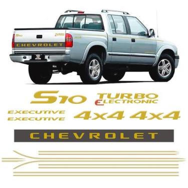 Imagem de Kit Faixas S10 Executive 2006 2007 2008 Cabine Dupla Dourado - SPORTIN
