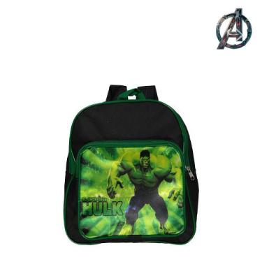 Imagem de Mochila Pequena Escolar Juvenil Hulk De Costas - Bichinhos