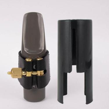 Imagem de Boquilha Sax Alto Rico Metallite M7 Som Brilhante Completa