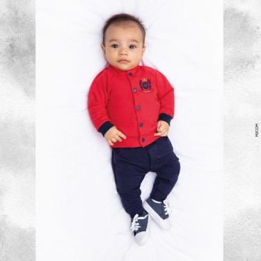 Imagem de Conjunto Luxo Paraiso Bebe Menino Inverno Molecoton Ref 9111