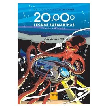 Imagem de Livro – 20.000 Léguas Submarinas em Quadrinhos - João Marcos e Júlio Verne