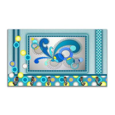 Imagem de Cabideiro De Parede Porta Colar Chaves Cintos Toalhas Ondas Dançantes