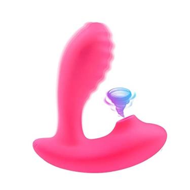 Imagem de Vibrador Feminino Dupla Estimulação Para Sucção Clitóris Com Controle Remoto Ponto G Brinquedo Sexual Erótico Zatla (Rosa)