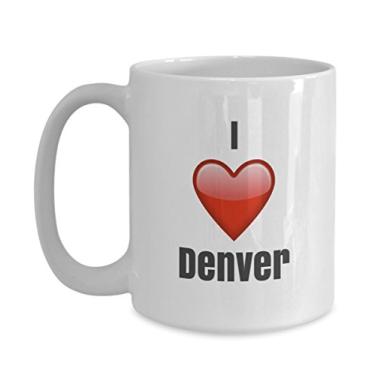 Imagem de Caneca de café de cerâmica exclusiva I Love Denver ideia de presente