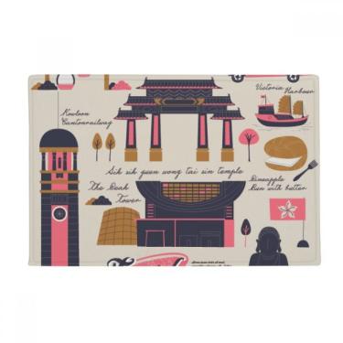 Imagem de DIYthinker Tapete para porta de banheiro com piso antiderrapante para viagem Hong Kong