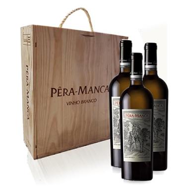 Imagem de Vinho Branco Português Pera Manca + Cx Madeira 750ml Kit 3un