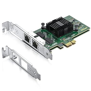 Imagem de H!Fiber Gigabit Dual NIC com chip Intel 82571, placa de rede de 1 Gb Compare com Intel E1G42ET NIC, 2 portas RJ45, PCI Express X1, placa Ethernet com perfil baixo para Windows/Windows Server/Linux