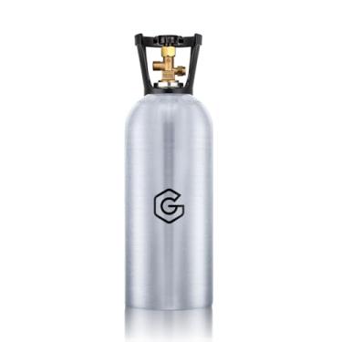 Imagem de GANCOWISE Novo tanque de CO2 de alumínio de 4,5 kg, cilindro de gás aprovado pelo DOT com válvula CGA 320 para Kegerators e distribuição de cerveja de pressão