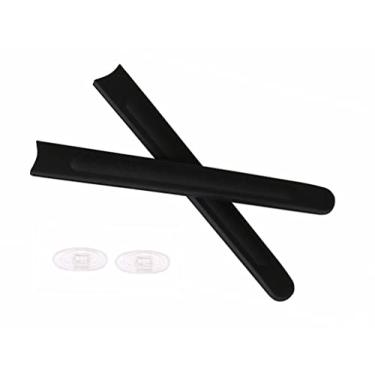 Imagem de Caulo Meias de substituição e almofadas de nariz compatíveis com armações de óculos de sol Oakley Deringer OX5066, Almofadas de nariz pretas W transparentes - 1 conjunto, 68mm