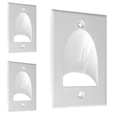 Imagem de BestMounts – Escondedor de cabo interno atrás da parede com gerenciamento de cabos para TV montada na parede – Placas de parede embutidas de baixa tensão, cabo de passagem para fios, HDTV, HDMI