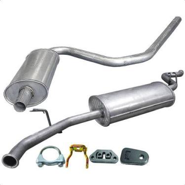 Imagem de Kit Escapamento Abafador + Traseiro Fiorino Uno 1.5 8v 1992 - ScapJá