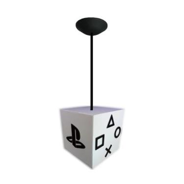 Imagem de Luminária Pendente de Teto Playstation Branca Luminaria PS Gamer - Sup