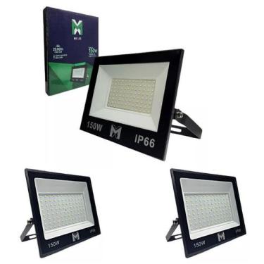 Imagem de Kit 3 Refletor Led 150w Holofote Prova D'água Frio (6500K) - MX