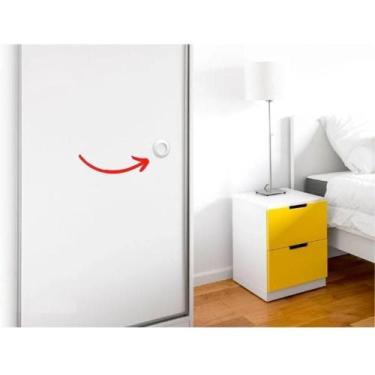 Imagem de 02 Puxador Adesivo Slim Box Portas E Armários Redondo Preto - Plasnatu