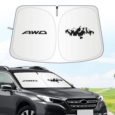 Imagem de Para Subaru Outback Protetor solar para Subaru Forester Crosstrek XV, capas de janela dianteira de carro, protetor de viseira de sol, blocos dobráveis de raios UV para acessórios Subaru Outback