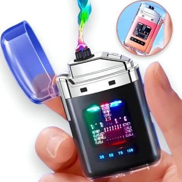 Imagem de Esqueiro Acendedor De Plasmas Isqueiro Portátil Eletrônico Recarregáve