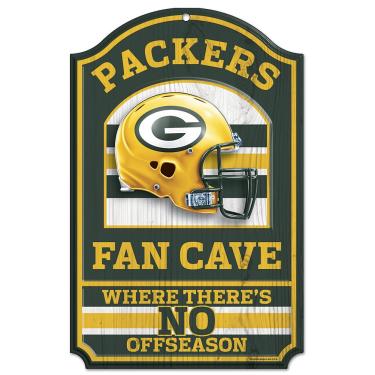 Imagem de Placa de madeira WinCraft Green Bay Packers Fan Cave