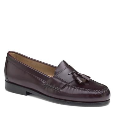 Imagem de Johnston & Murphy Sapato masculino casual Hayes com borla, Borgonha polido grão integral, 39