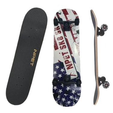 Imagem de Skate NPET Pro completo de 79 cm, 7 camadas, maple canadense, duplo chute, deque côncavo, skate, Flag 02